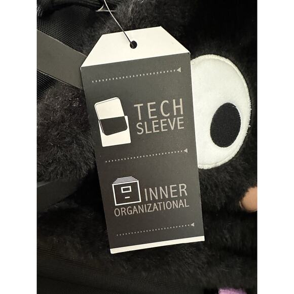 Sanrio Chococat Black Fuzzy Messenger Bag NWT - Picture 9 of 13